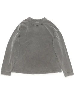 Acne Studios Back Patch Crew Neck Long Sleeve Faded Black