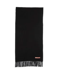 Acne Studios Canada Fringe Wool Scarf Narrow Black