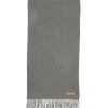 Acne Studios Canada Fringe Wool Scarf Narrow Grey Melange