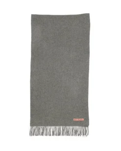 Acne Studios Canada Fringe Wool Scarf Narrow Grey Melange