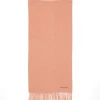 Acne Studios Canada Fringe Wool Scarf Narrow Rose Melange