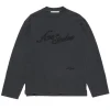 Acne Studios Embroidered Logo Long Sleeve Faded Black