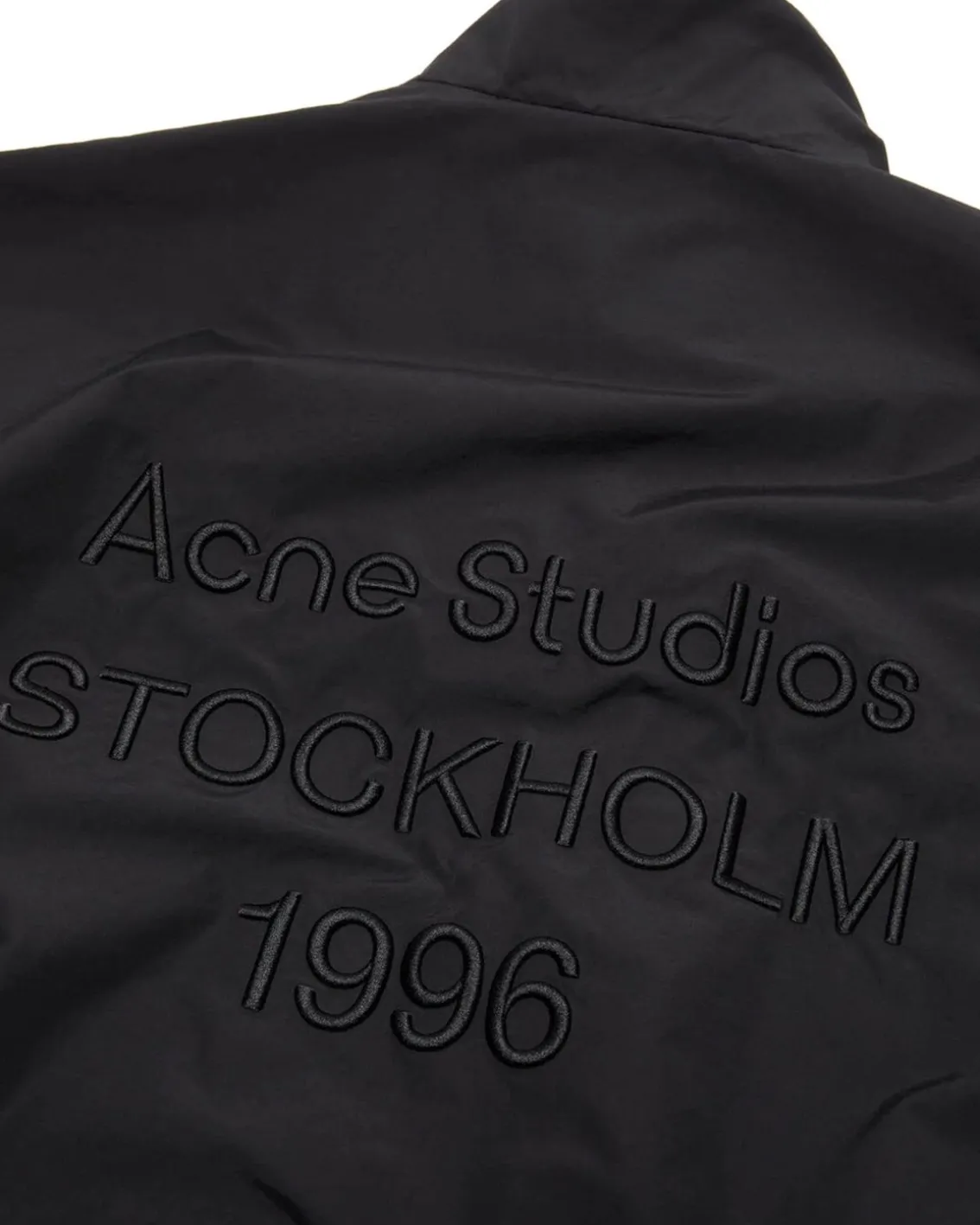 Acne Studios Embroidered Logo Zip Jacket Black
