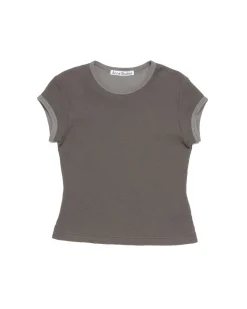 Acne Studios Fitted Back Patch T-Shirt Faded Black