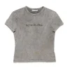 Acne Studios Fitted Blurred Logo T-Shirt Faded Grey