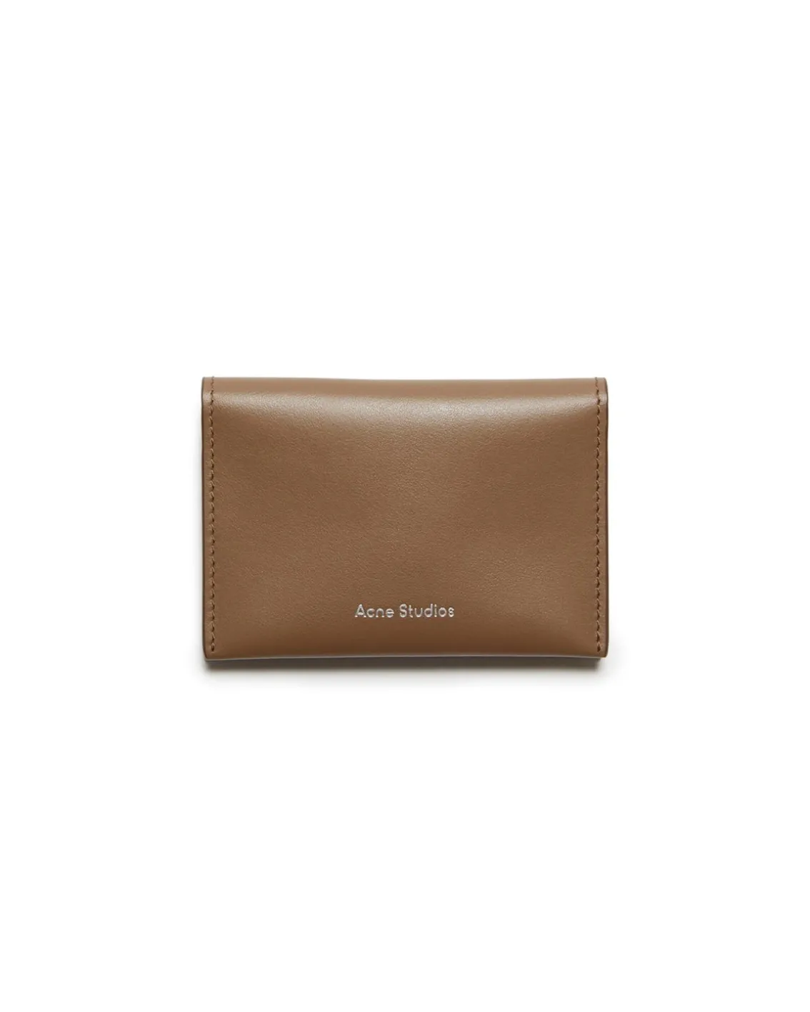 Acne Studios Folded Leather Card Holder Camel Brown