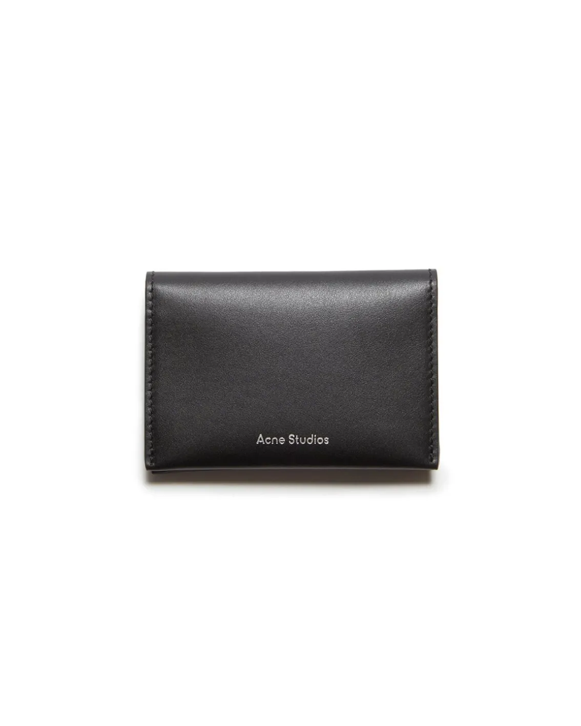Acne Studios Folded Leather Card Holder Black