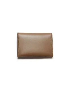 Acne Studios Folded Leather Card Holder Camel Brown