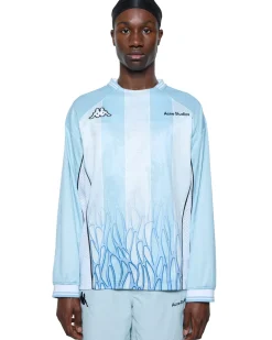Acne Studios Kappa Enick Football Polo Long Sleeve Grey/Light Blue