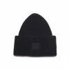 Acne Studios Large Face Logo Beanie Black