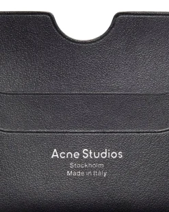 Acne Studios Leather Card Holder Black