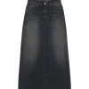 Acne Studios Maxi Denim Skirt Dark Blue