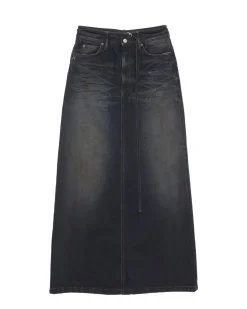 Acne Studios Maxi Denim Skirt Dark Blue