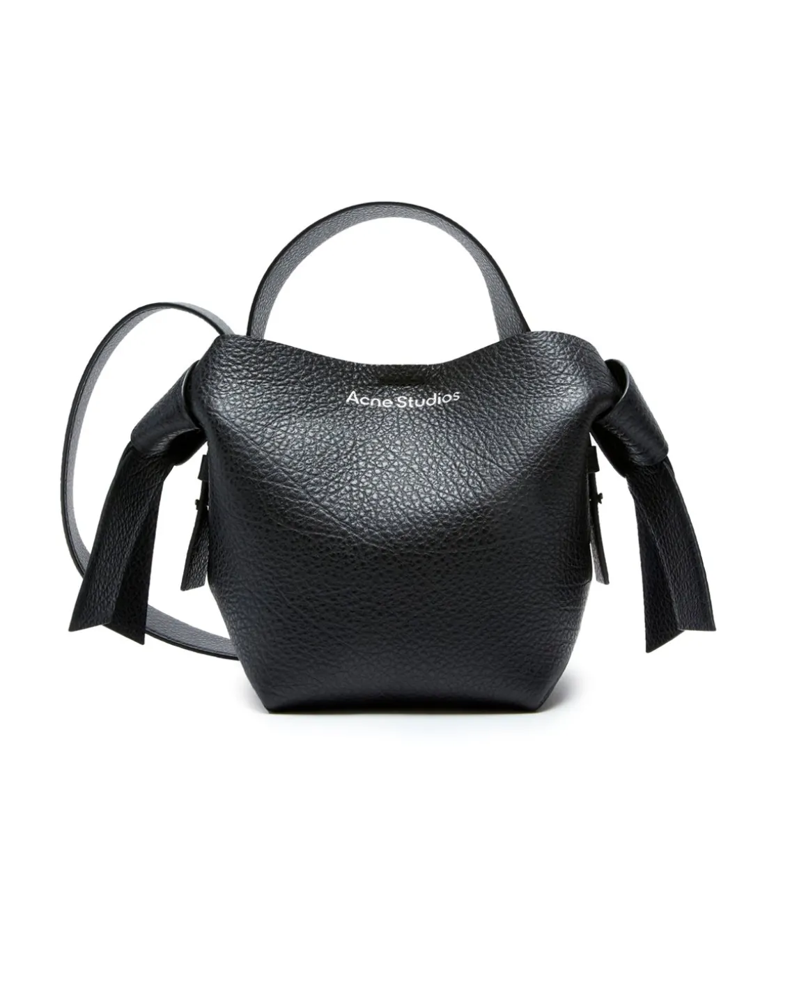 Acne Studios Musubi Mini Shoulder Bag Grained Black
