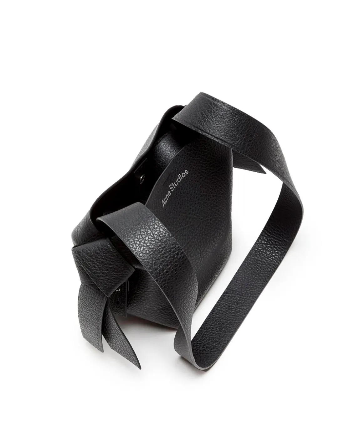Acne Studios Musubi Mini Shoulder Bag Grained Black