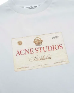 Acne Studios Oversized Double-Layer Printed T-Shirt Light Grey