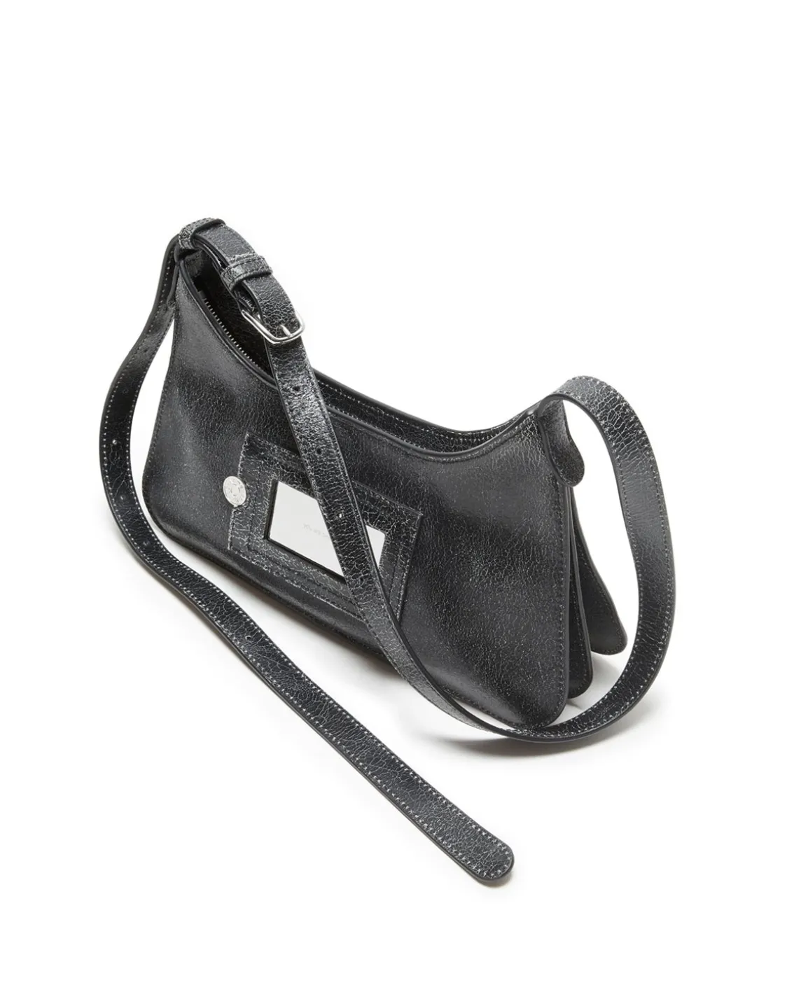 Acne Studios Platt Mini Crackle Shoulder Bag Black