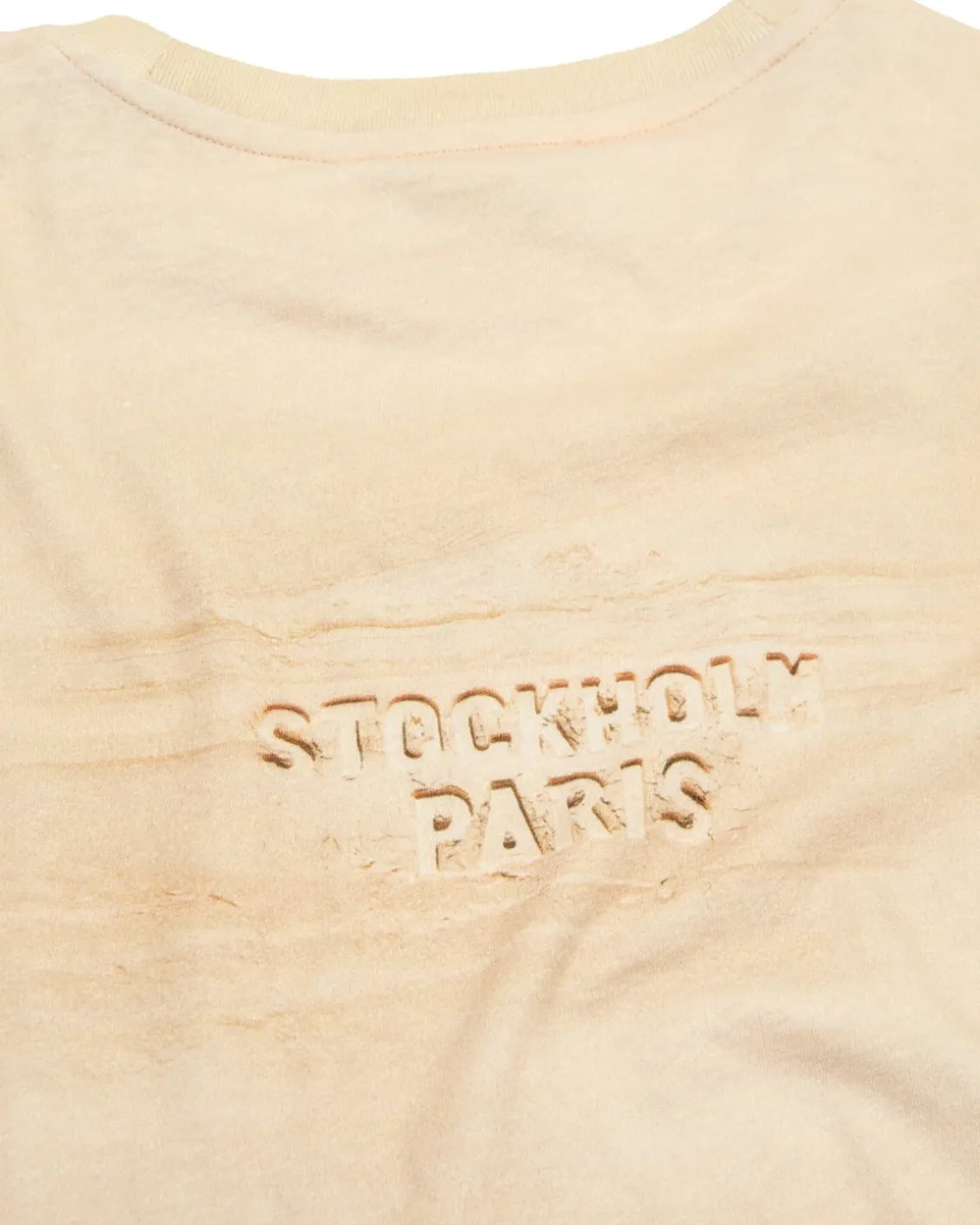 Acne Studios Print Logo T-Shirt Sand Beige