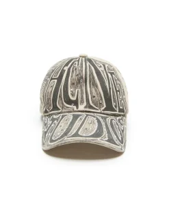 Acne Studios Printed Rhinestone Cap Warm Beige