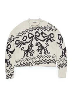 Acne Studios Printed Wool Blend Jumper White/Black