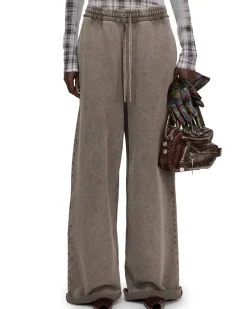 Acne Studios Relaxed Patch Logo Sweatpants Taupe Brown