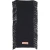 Acne Studios Reverse Fringe Wool Scarf Black Melange