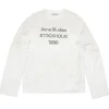 Acne Studios Stamp Logo Long Sleeve T-Shirt Optic White