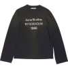 Acne Studios Stamp Logo Long Sleeve T-Shirt Faded Black