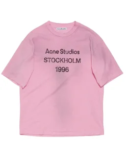 Acne Studios Stamp Logo T-Shirt Cotton Pink