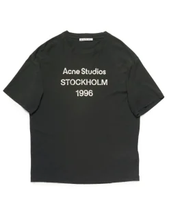 Acne Studios Stamp Logo T-Shirt Faded Black