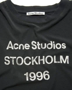 Acne Studios Stamp Logo T-Shirt Faded Black
