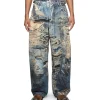 Acne Studios Super Baggy Fit Trousers 2023M Trompe L'oeil Mid Blue