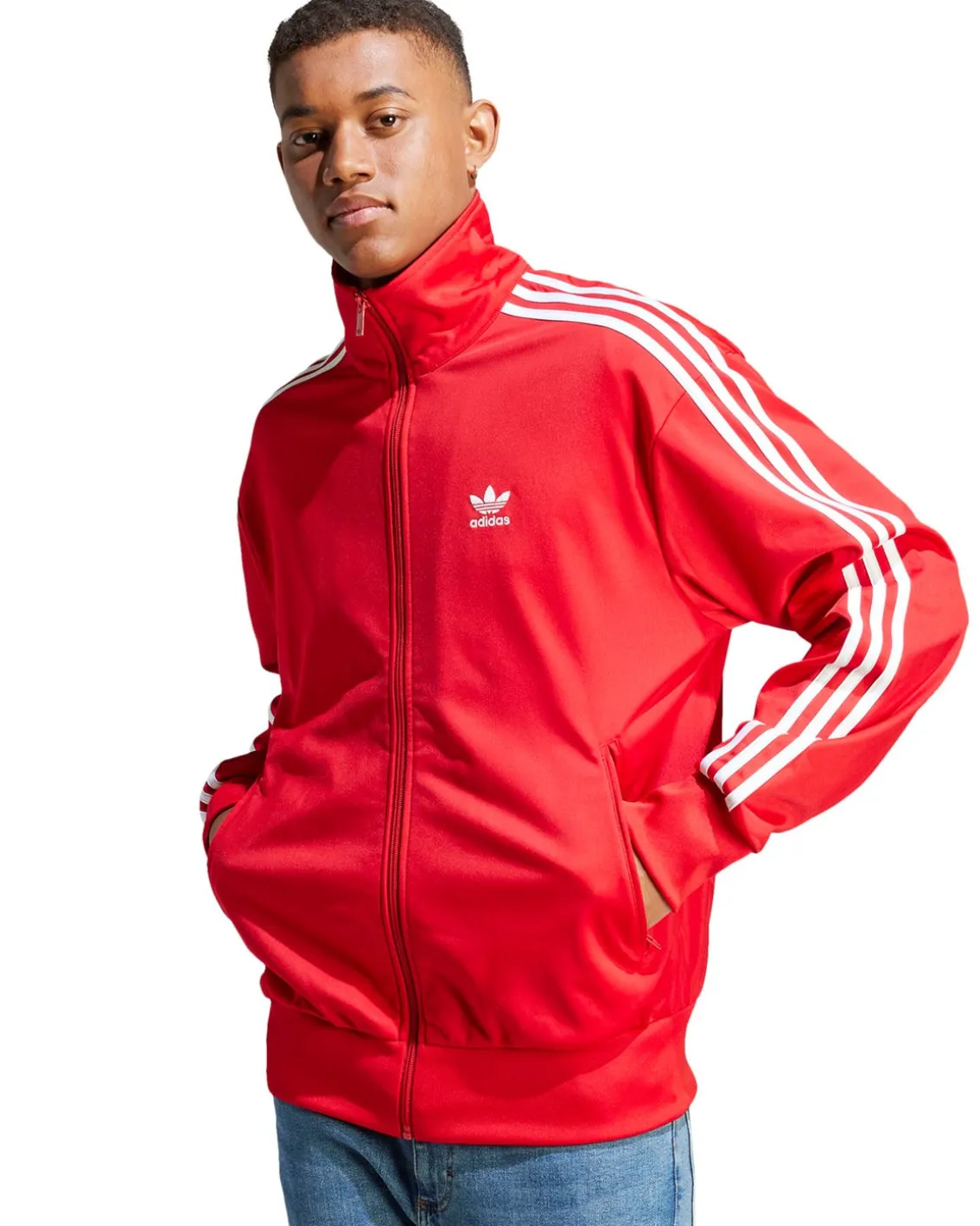 Adidas Originals Adicolor Classics Firebird Track Jacket Better Scarlet/White