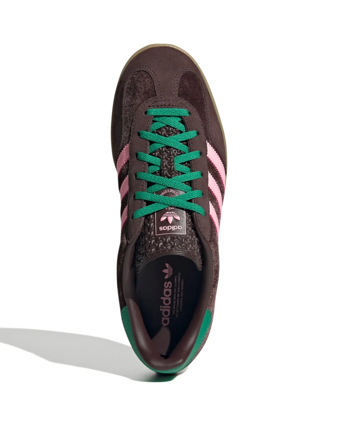 Adidas Originals Gazelle Indoor Shoes W Dark Brown/Glow Pink/Court Green