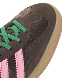 Adidas Originals Gazelle Indoor Shoes W Dark Brown/Glow Pink/Court Green