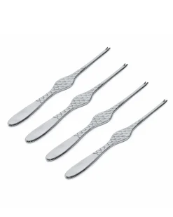 Alessi Colombina Fish Shellfish Fork Set Of 4 Stainless Steel
