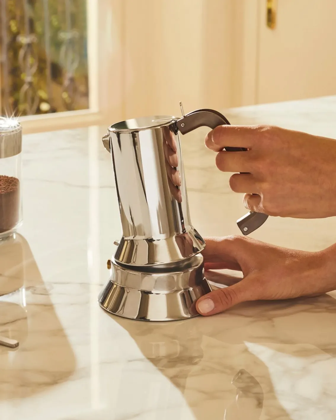 Alessi Espresso Coffee Maker 9090 Stainless Steel