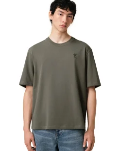 AMI Paris Tonal Ami De Coeur T-Shirt Smoke Grey