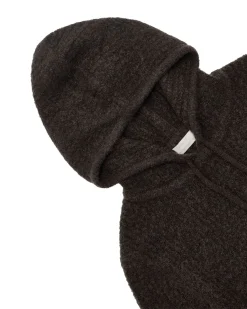 Amomento Boucle Hooded Knit Dark Brown