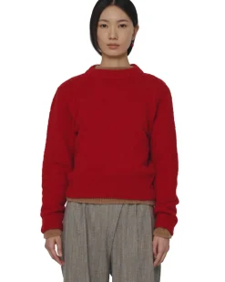 Amomento Fluffy Brushed Knit Red