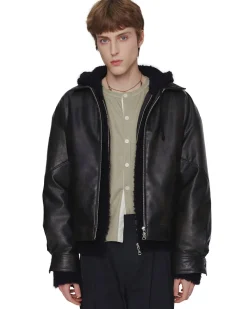 Amomento Vegan Leather Blouson Black
