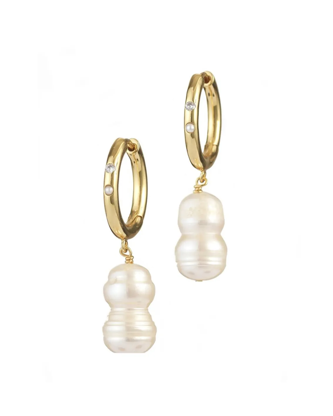 Anni Lu Diamonds And Pearls Earrings White Smoke
