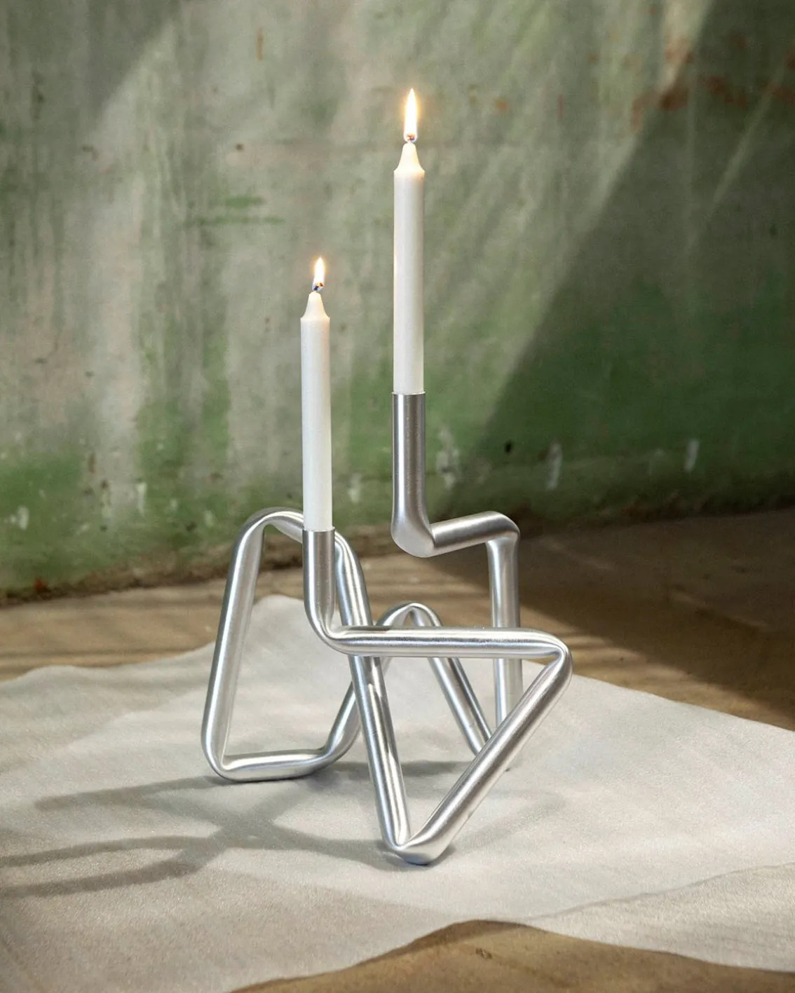 AOT Studio Bucati Candle Holder Brushed Aluminium