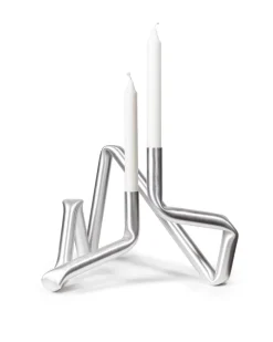 AOT Studio Bucatini Candle Holder Brushed Aluminium