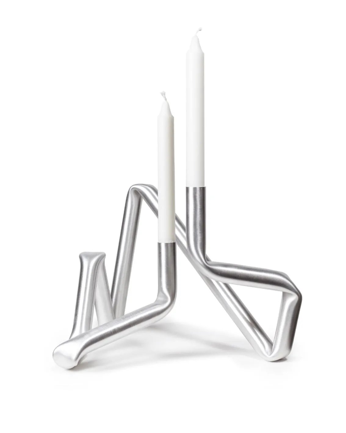 AOT Studio Bucatini Candle Holder Brushed Aluminium