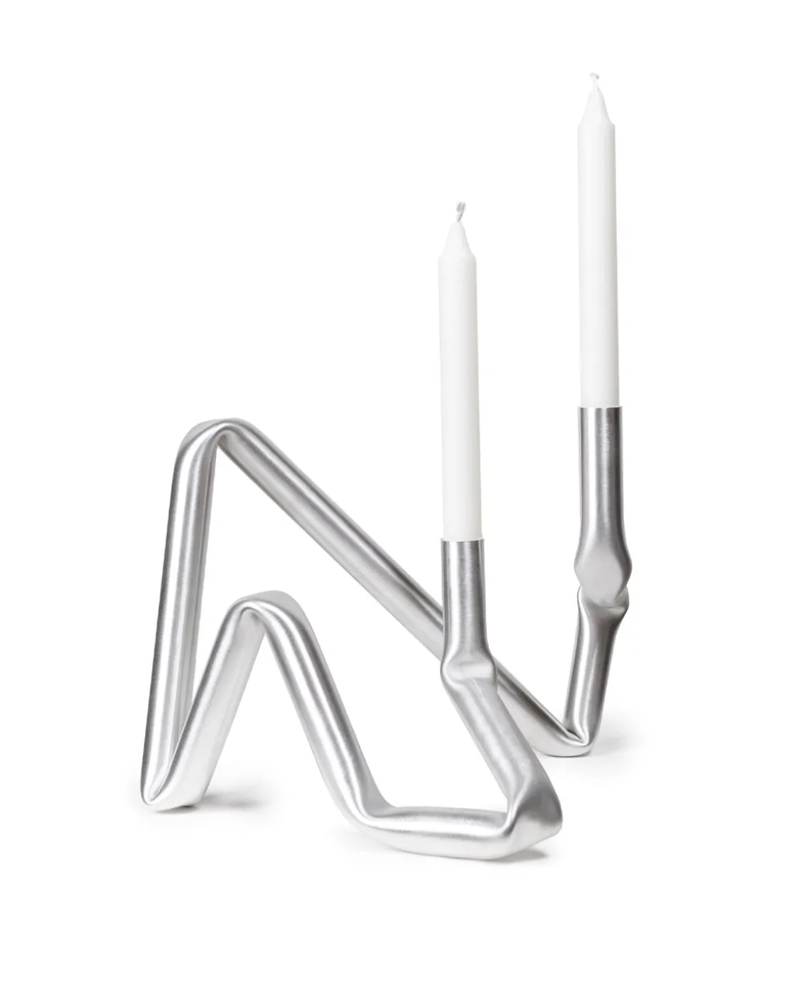 AOT Studio Bucatini Candle Holder Brushed Aluminium