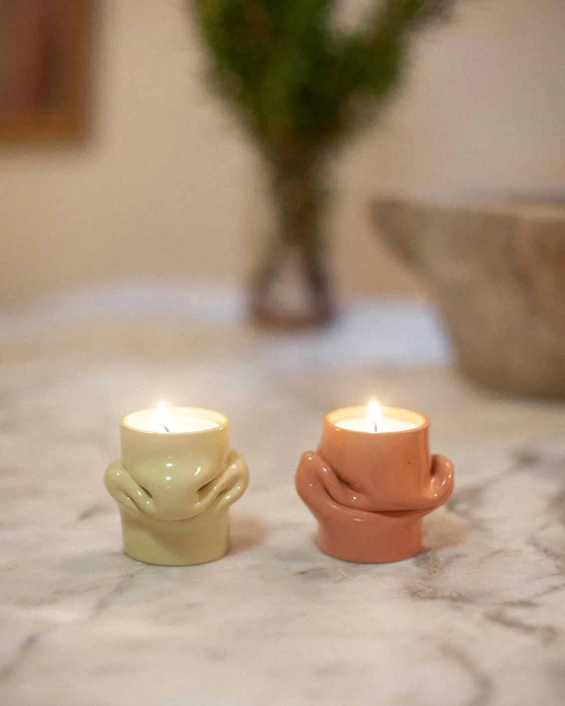 AOT Studio Mondo Tea Light Holder Pale Green