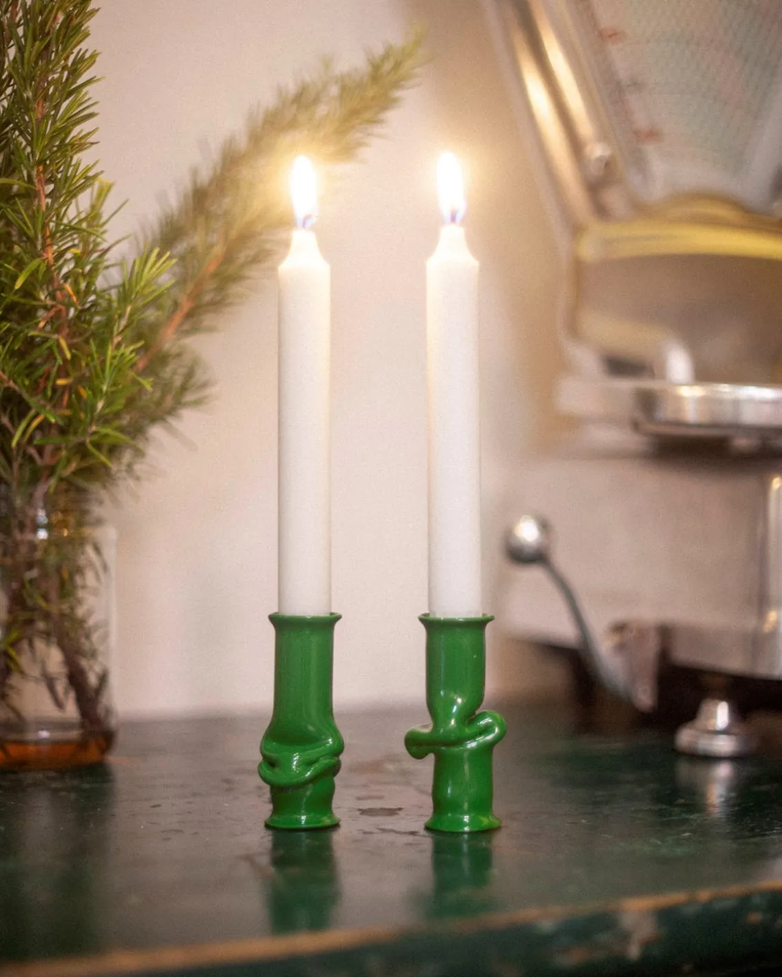 AOT Studio Solo Candle Holder Grass Green
