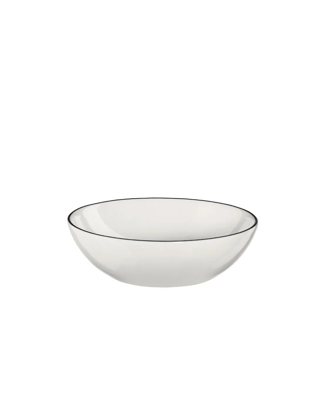 Asa Selection Round Bowl Black Rim White