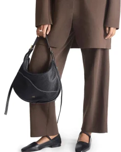 ATP Atelier Liveri Small Hobo Bag Black/Contrast Stitch